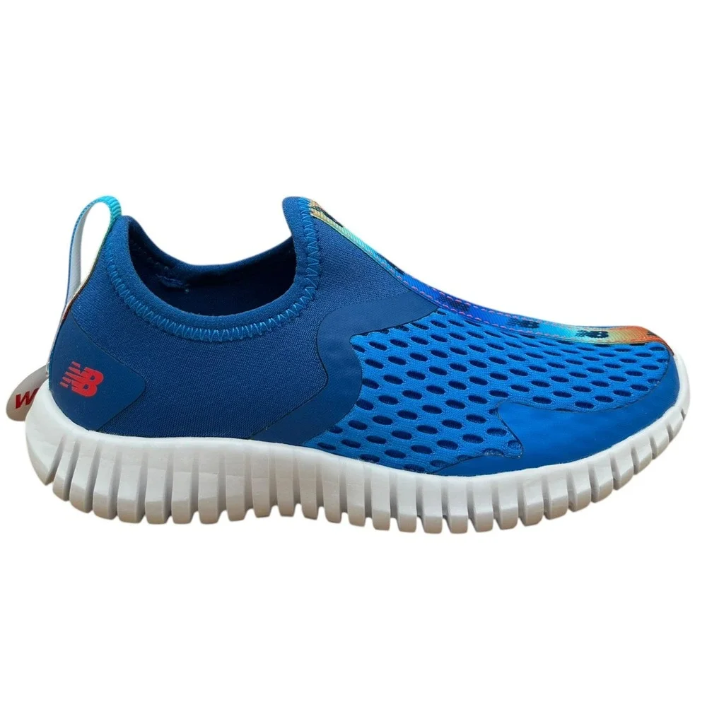 New Balance Little Boys Aqua Drift Slip on Water Shoes 13 Wide Blue Sporty Style